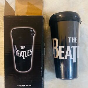 The Beatles Official Black Travel Mug from London